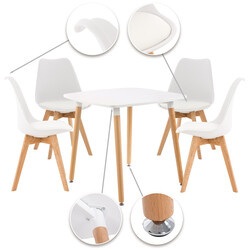 Stilren matgrupp med viborg bord och linares stolar