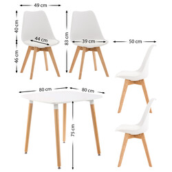 Stilren matgrupp med viborg bord och linares stolar