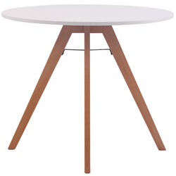 Stilren matgrupp för fyra med bokträ och konstläder