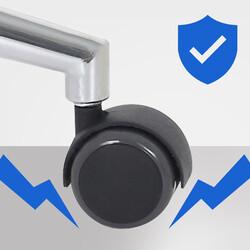 Ergonomisk kontorsstol i konstläder med valnötsfaner och gungmekanism