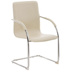 Bekväma konferensstolar i konstläder med kromad metallram