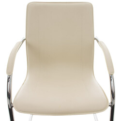 Bekväma konferensstolar i konstläder med kromad metallram