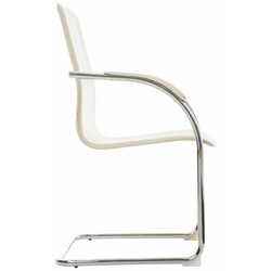 Bekväma konferensstolar i konstläder med kromad metallram