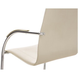 Bekväma konferensstolar i konstläder med kromad metallram