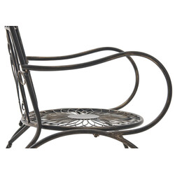 Elegant trädgårdsstol i antik stil med järnram