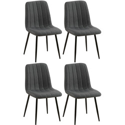 Modern och tidlös stolset med bekväm vaddering