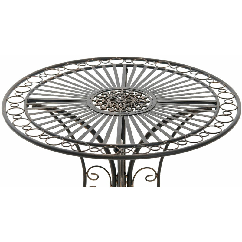 Charmigt trädgårdsbord i järn med nostalgisk design
