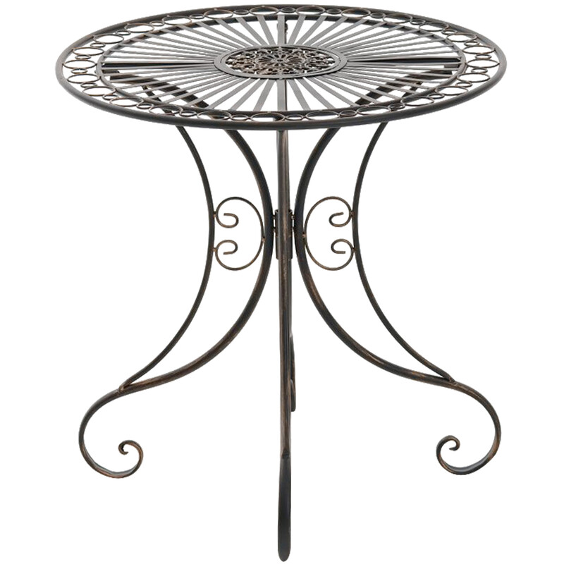 Charmigt trädgårdsbord i järn med nostalgisk design