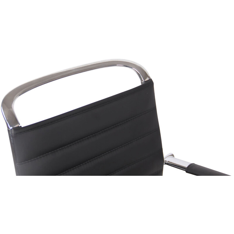 Moderna gungstolar i läder med kromfärgad metallram