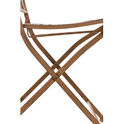 Eleganta fällbara trädgårdsstolar i järn med antik patina