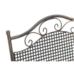 Nostalgiska hopfällbara trädgårdsstolar i järn med antikpatina