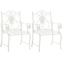 Eleganta väderbeständiga trädgårdsstolar i jugendstil, 2-pack