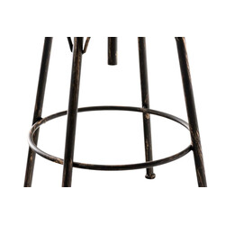 Industriell höjdjusterbar barstol i trä och metall