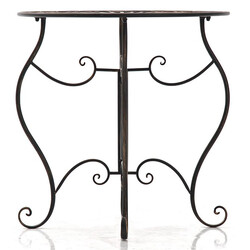 Nostalgiskt handgjort järnbord med antikpatina för trädgård