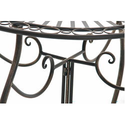 Nostalgiskt handgjort järnbord med antikpatina för trädgård