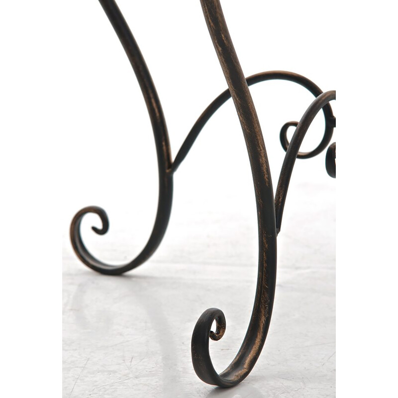 Nostalgiskt handgjort järnbord med antikpatina för trädgård