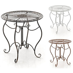 Nostalgiskt handgjort järnbord med antikpatina för trädgård