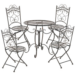 Nostalgiskt handgjort järnbord med antikpatina för trädgård