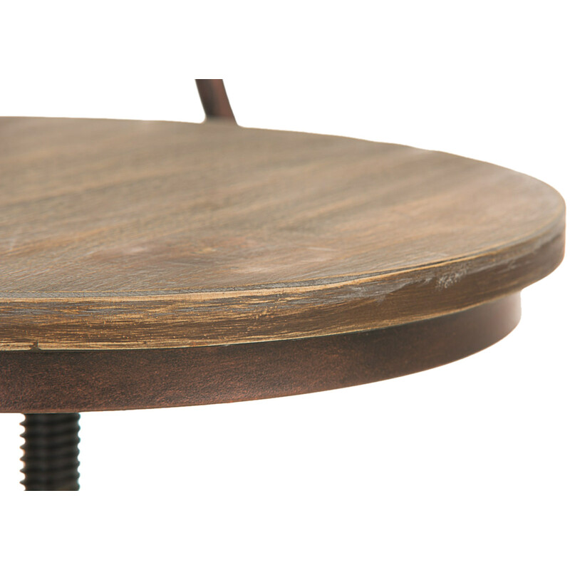 Elegant justerbar barstol i trä och metall för hem och bar