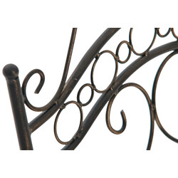 Nostalgiska handgjorda järnstolar med antikpatina för trädgård