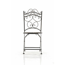 Nostalgisk handgjord trädgårdsstol i järn med antik patina