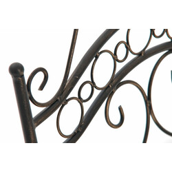 Nostalgisk handgjord trädgårdsstol i järn med antik patina