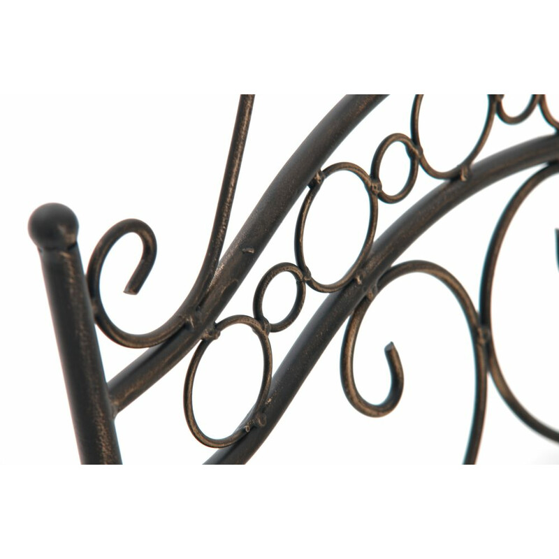 Nostalgisk handgjord trädgårdsstol i järn med antik patina