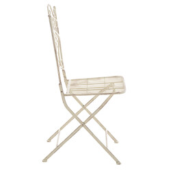 Eleganta hopfällbara trädgårdsstolar i järn med antikpatina