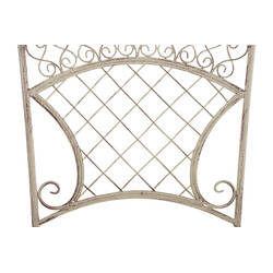 Eleganta hopfällbara trädgårdsstolar i järn med antikpatina