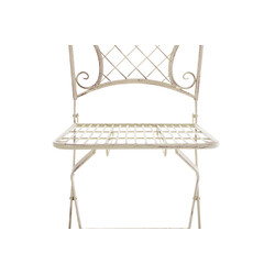 Eleganta hopfällbara trädgårdsstolar i järn med antikpatina