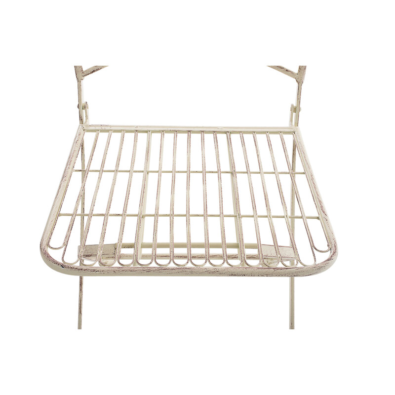 Eleganta hopfällbara trädgårdsstolar i järn med antikpatina