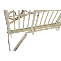 Eleganta hopfällbara trädgårdsstolar i järn med antikpatina