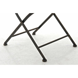 Nostalgisk handgjord trädgårdsstol i järn med antik patina