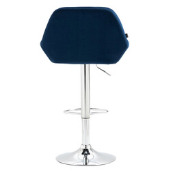 Modern justerbar barstol i sammet med metallram