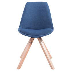 Eleganta tygklädda besöksstolar med träbas för optimal komfort