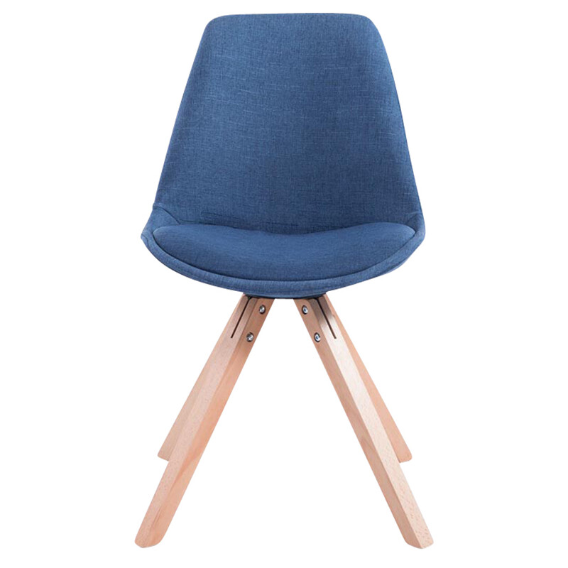 Eleganta tygklädda besöksstolar med träbas för optimal komfort