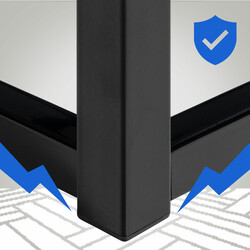 Modern metallsäng med förvaring och minimalistisk design