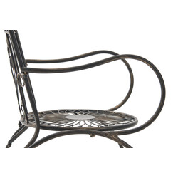 Nostalgisk handgjord trädgårdsstol i järn med antikpatina