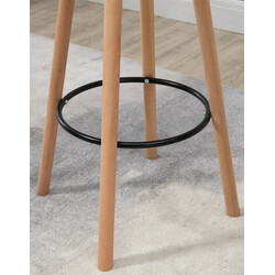 Elegant skandinaviskt ståbord med bokträben och MDF-skiva