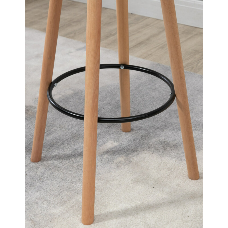 Elegant skandinaviskt ståbord med bokträben och MDF-skiva