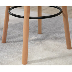 Elegant skandinaviskt ståbord med bokträben och MDF-skiva