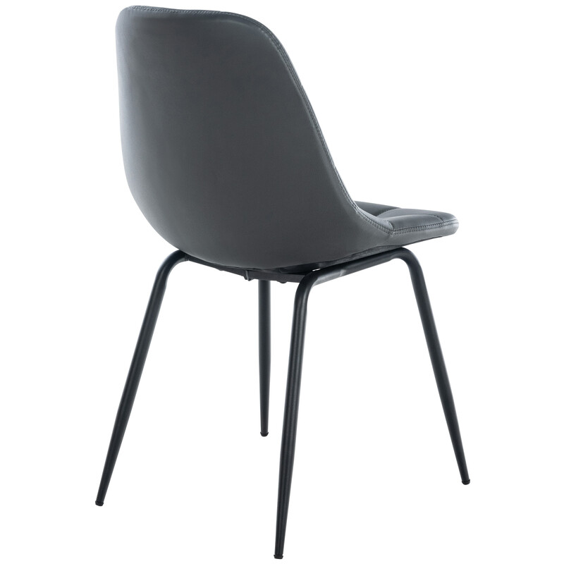 Elegant och bekväm stol med konstläder eller tygklädsel