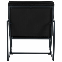 Lyxig fåtölj i sammet med stabil metallram