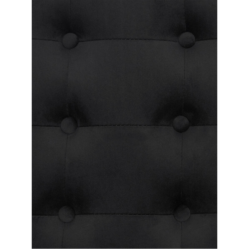 Lyxig fåtölj i sammet med stabil metallram