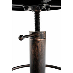 Industriell justerbar pall med konstläder och metallram