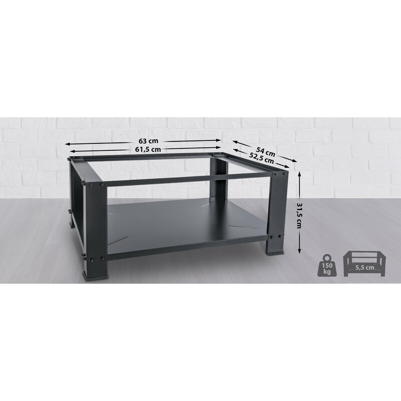 Ergonomisk piedestal med förvaringslåda för vitvaror