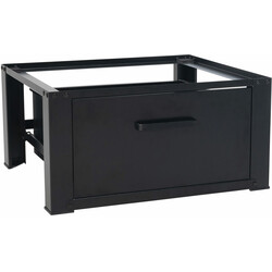 Ergonomisk metallställning med förvaringslåda för hushållsapparater