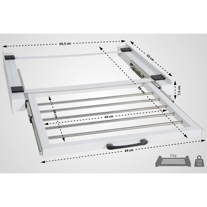 Sebastian monteringsram för stapling av tvättmaskin och torktumlare