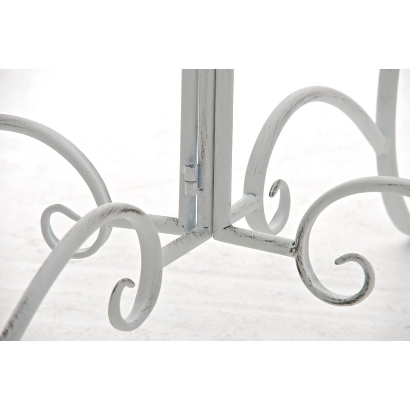 Nostalgiskt handgjort trädgårdsbord i järn med antikpatina