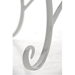 Nostalgiskt handgjort trädgårdsbord i järn med antikpatina